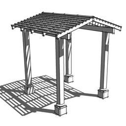 Pergola a dos aguas