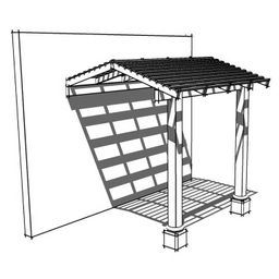 Pergola a dos aguas